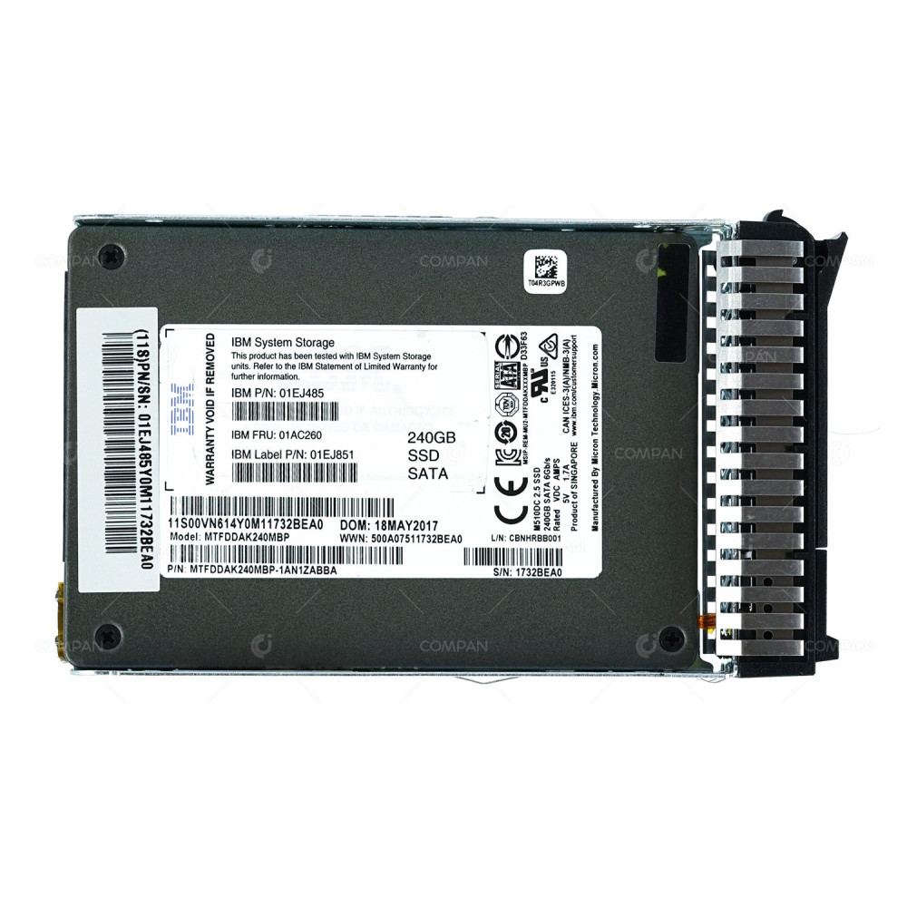 01AC260  IBM SSD 240GB SATA 6G 2.5" SFF